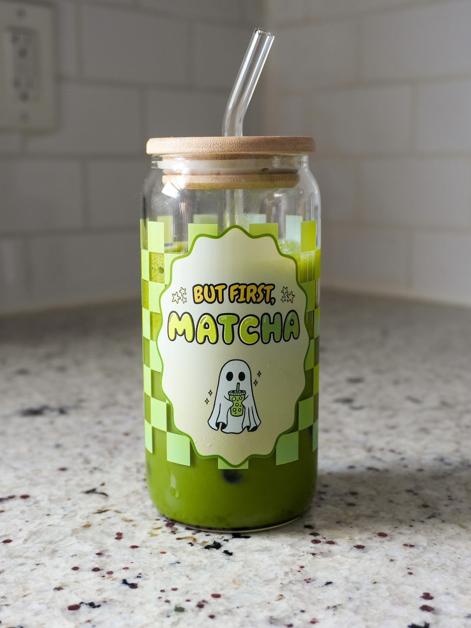 But First, Matcha - Ghost Glass Tumbler product image (3)