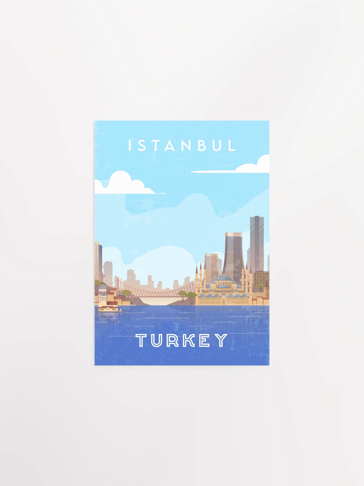 Istanbul, Turkey — Retro travel minimalist poster, retro travel art, retro travel wall art, vector art product image (6)