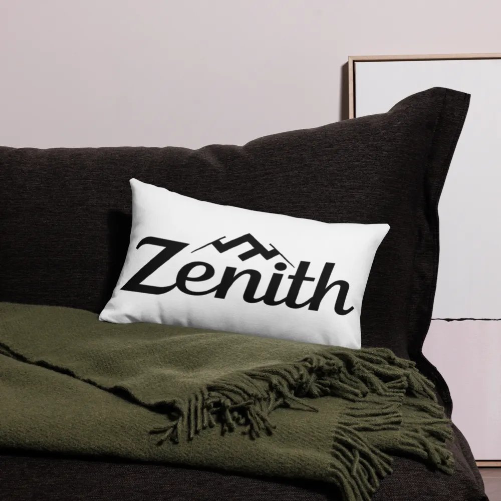 Zenith Premium Pillow Case - White with Mountain Design product image (1)