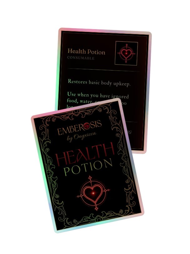 Health Potion - Front & Back Holographic Sticker Bundle product image (1)