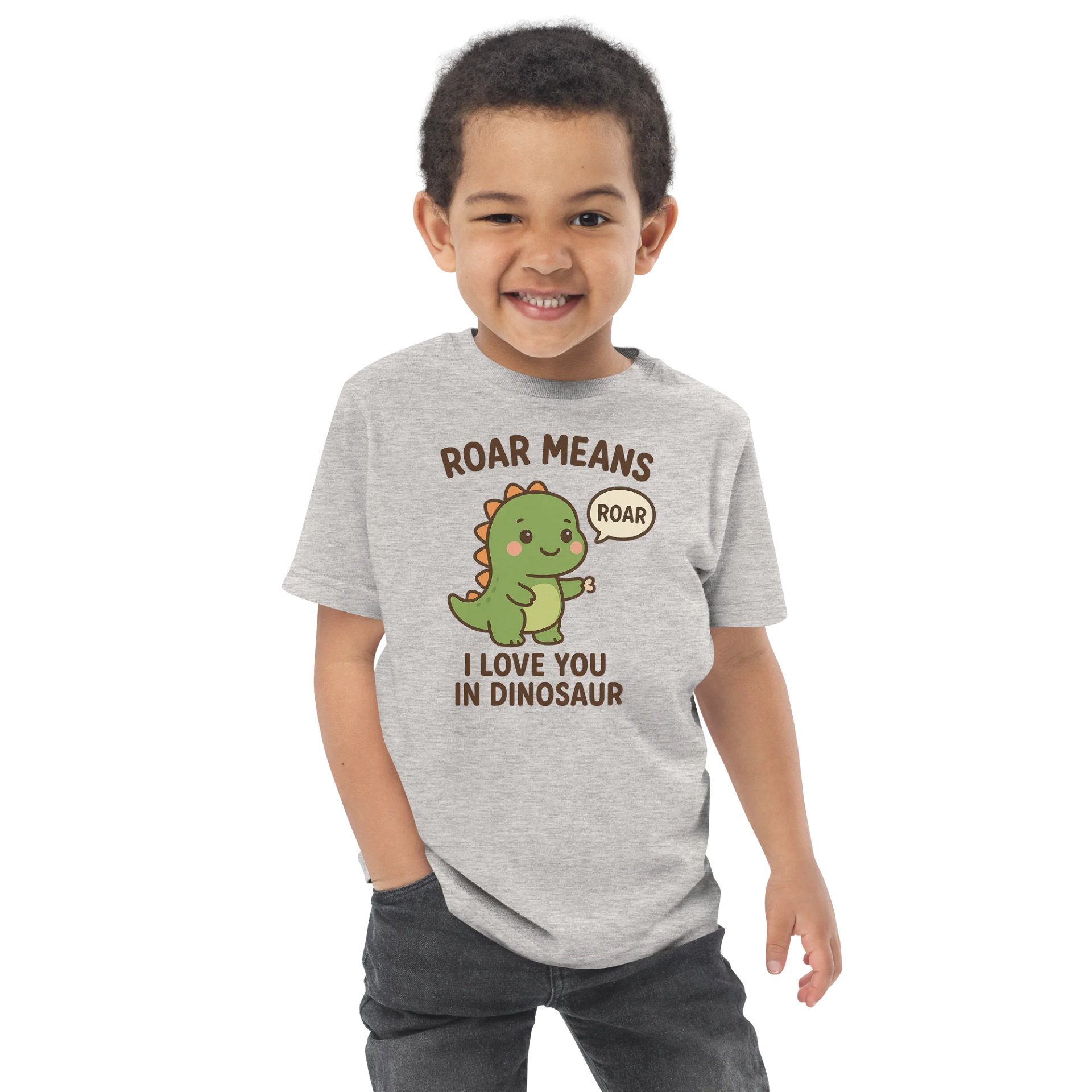 🦖“Roar Means I Love You in Dinosaur” Toddler T-Shirt product image (10)