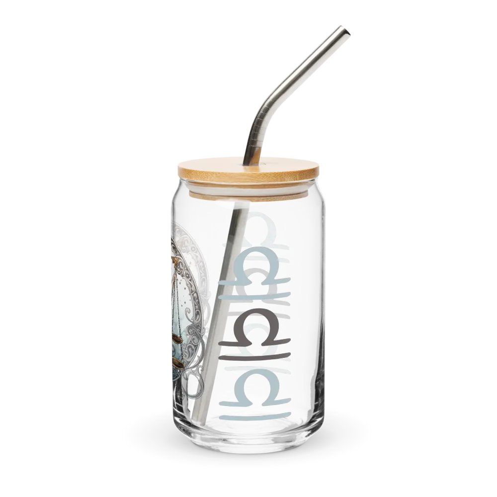 Libra Zodiac Glass Can Sipper product image (4)