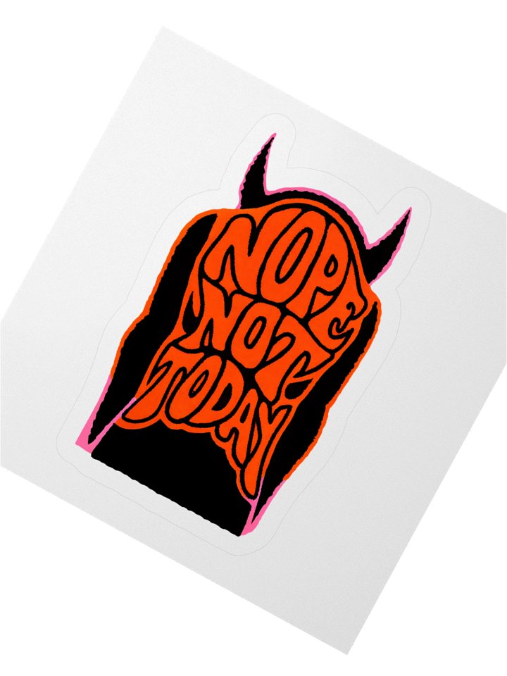 Devil 'NOPE NOT TODAY' Sticker product image (2)