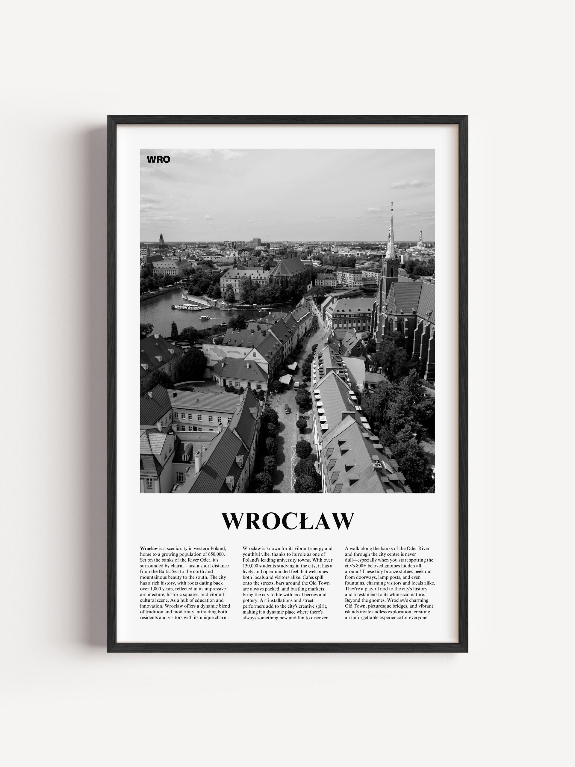 Wroclaw 02 Newspaper Poster | Framed product image (1)