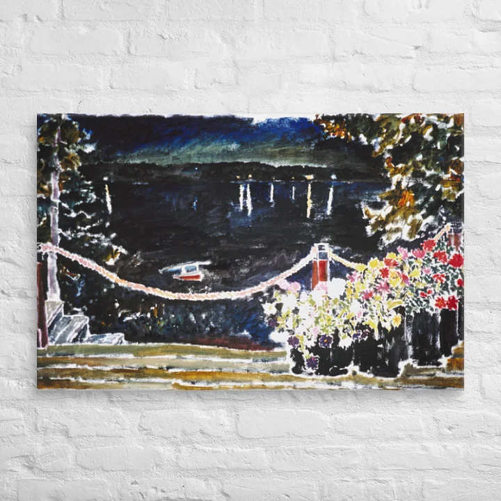 Nightview from Camano (1987) on canvas (26" x 40") product image (2)