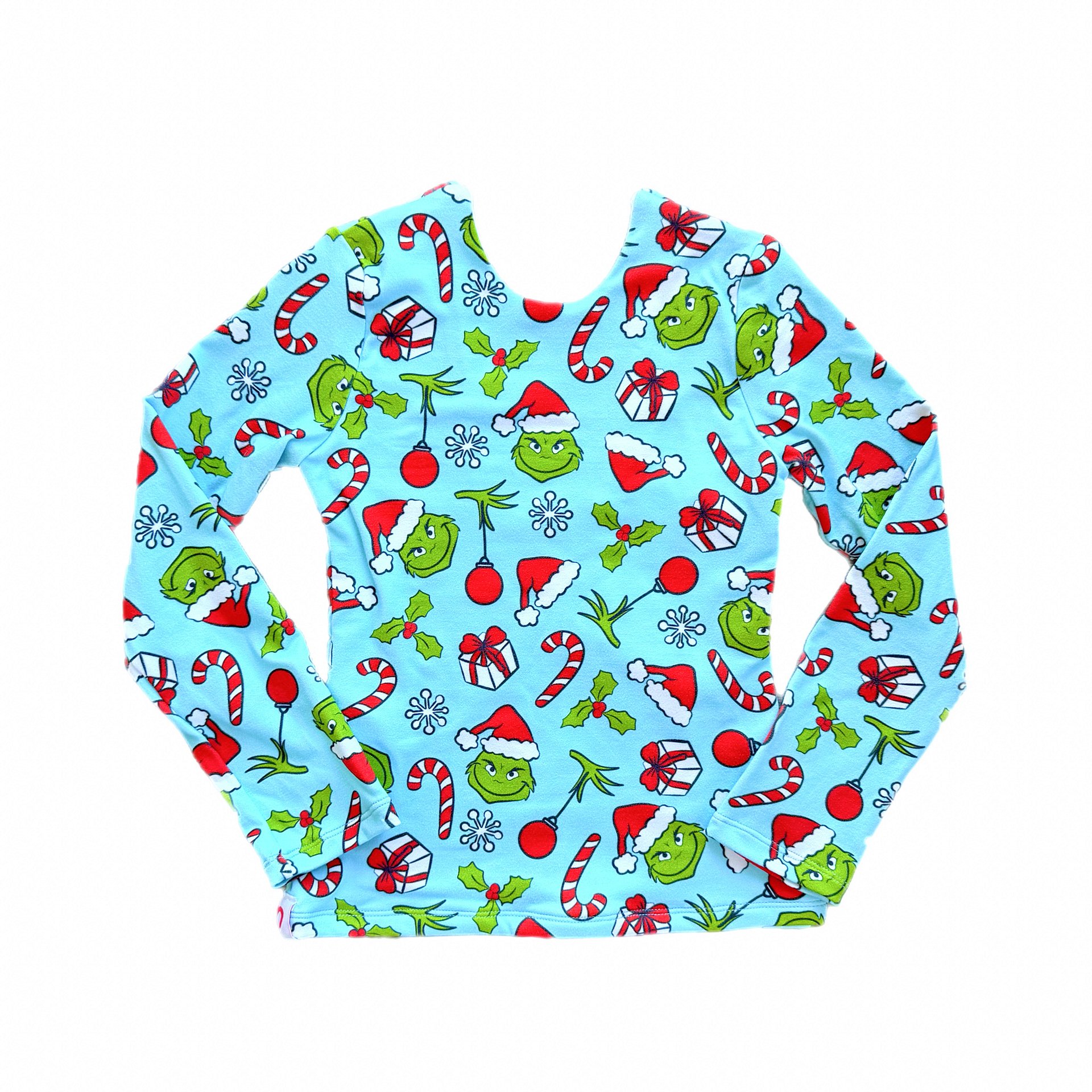 Green Christmas Grouch Fitted Top Long Sleeves product image (1)