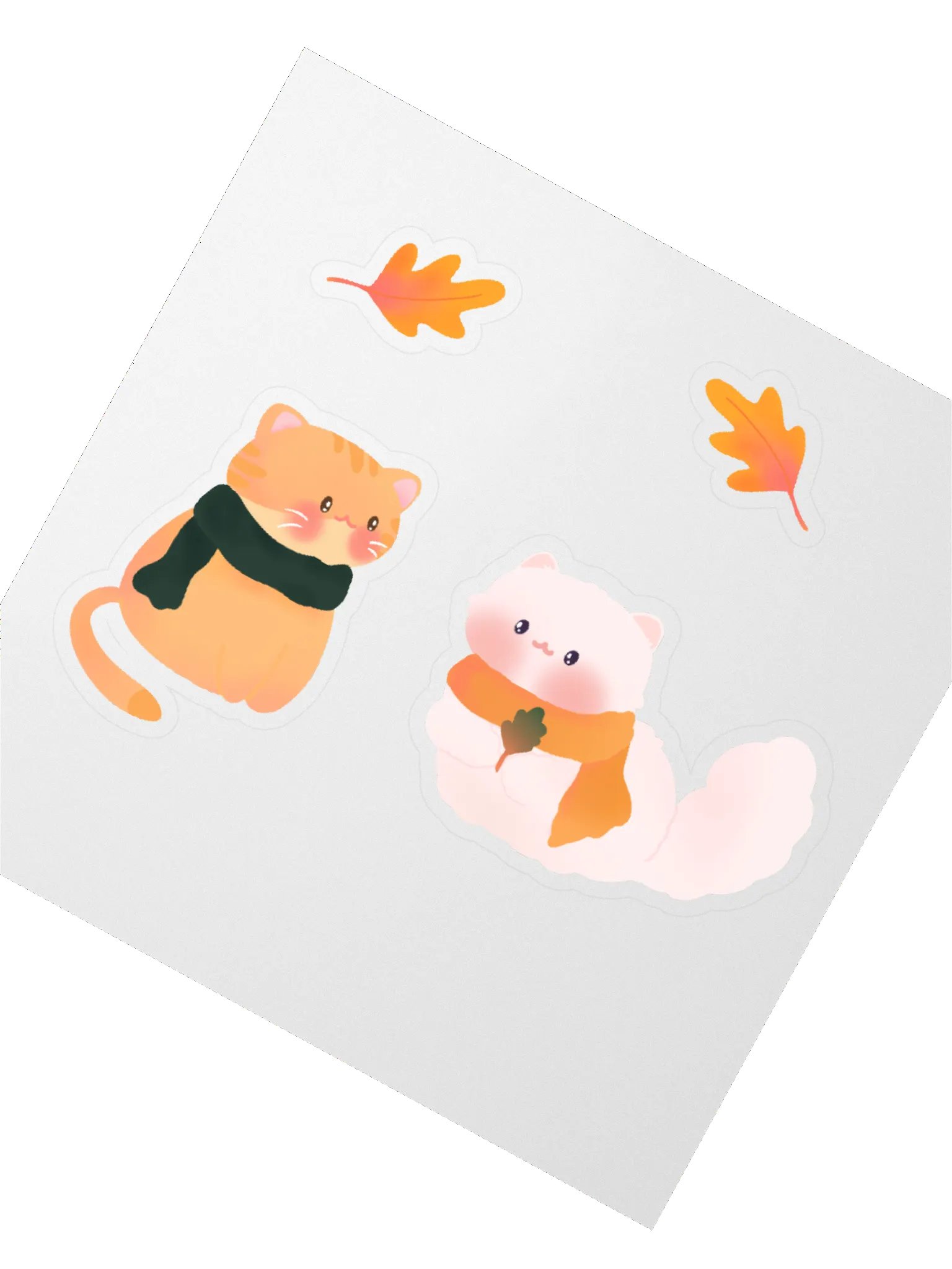 Autumn Cats Vinyl Stickers product image (2)