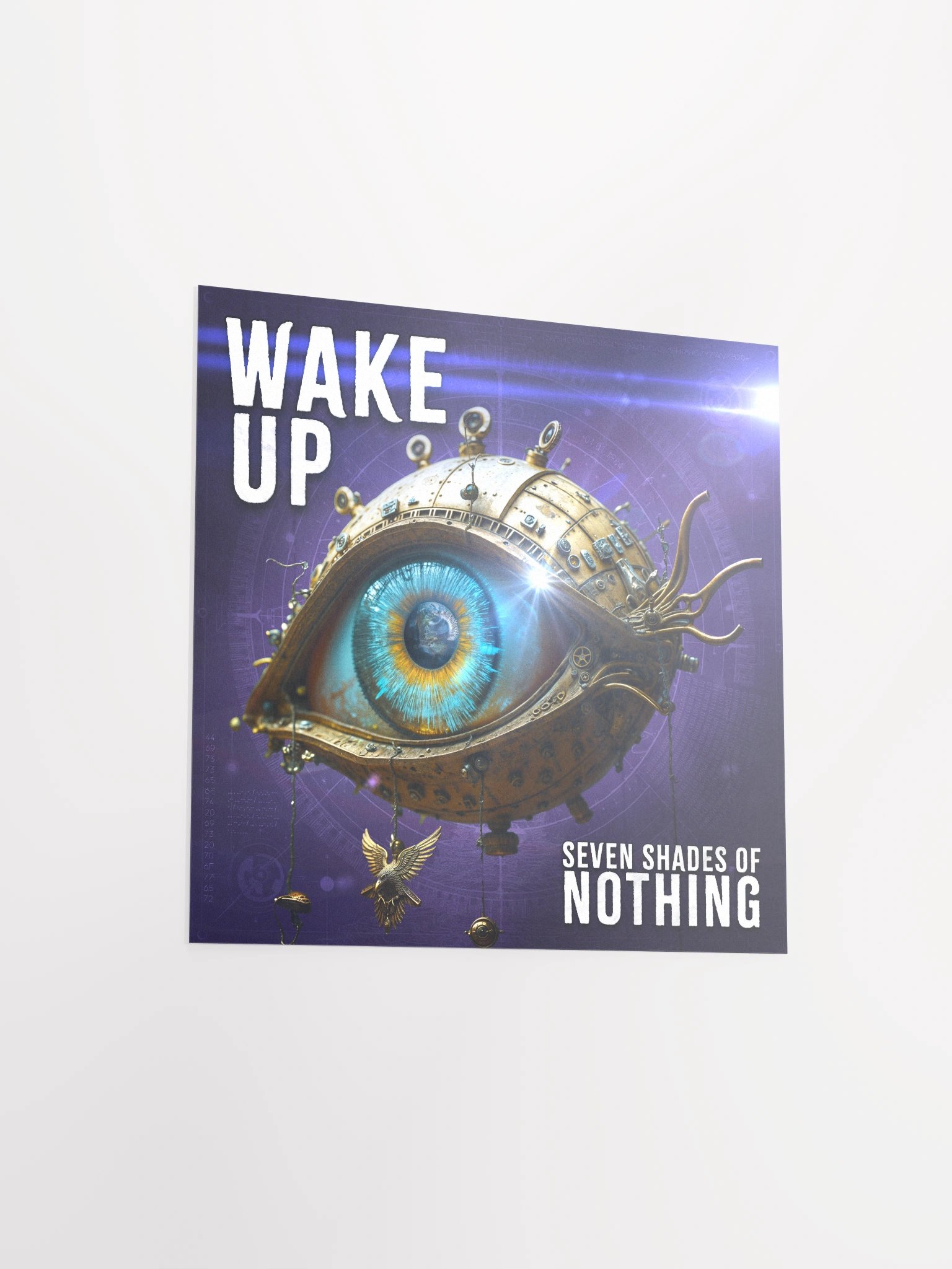 “Wake Up” single artwork poster – cinematic eye print from Seven Shades of Nothing – Enhanced Matte Paper Poster product image (3)