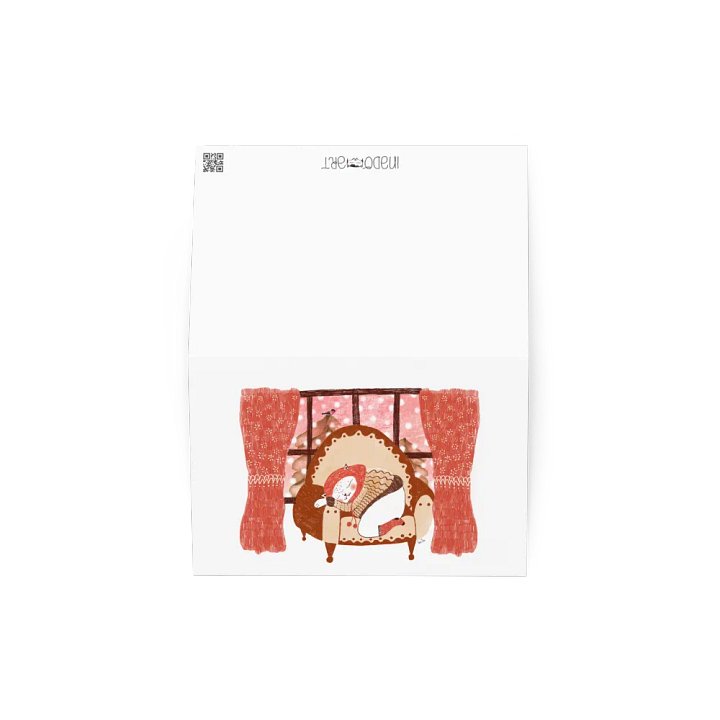 sleepy cat in the cabin card product image (2)