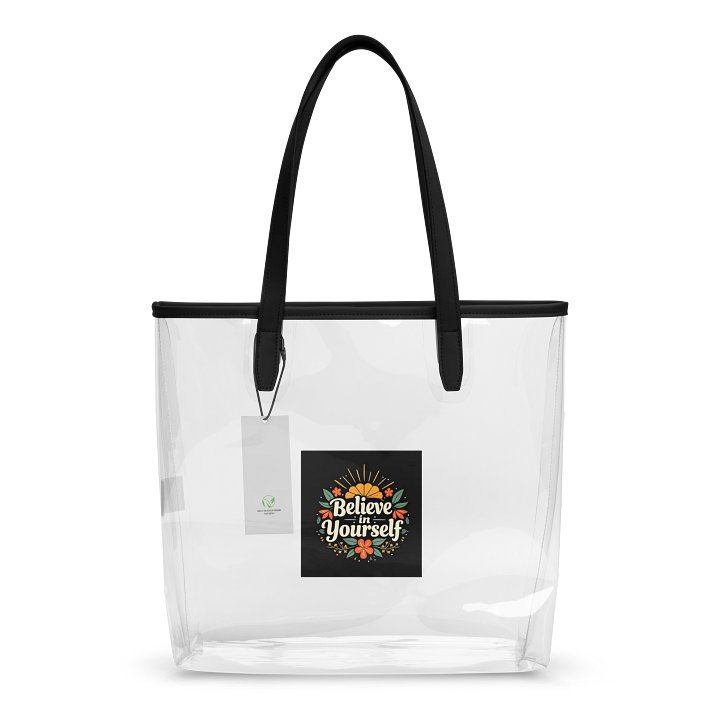 Believe in Yourself Floral Clear Tote Bag product image (2)