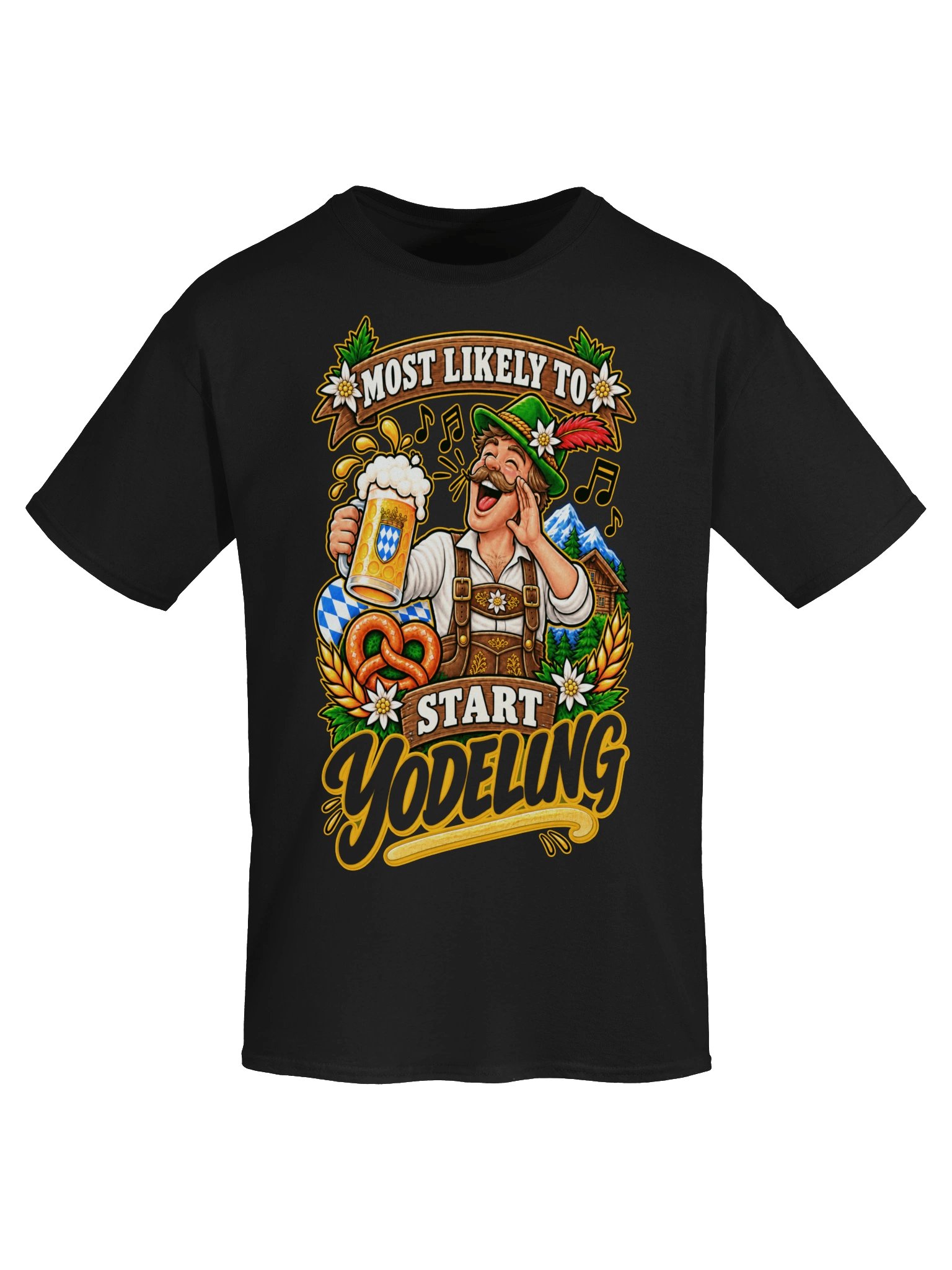 Most Likely to Start Yodeling Funny Oktoberfest Vintage Tee product image (50)