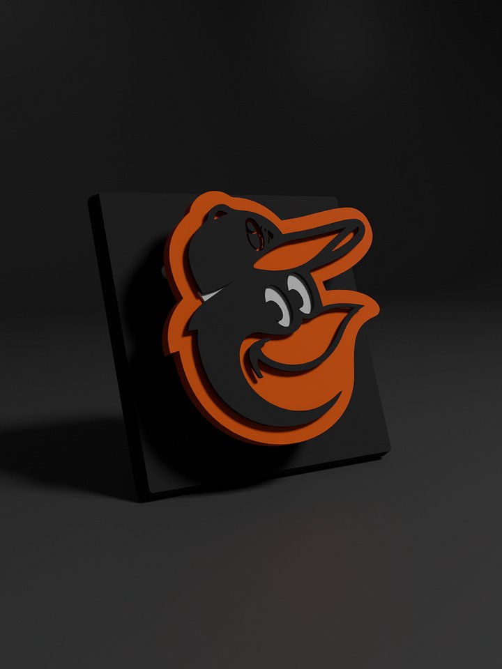 Baltimore Orioles 3D Printed Floating Logo Sign (Digital File Only) product image (1)