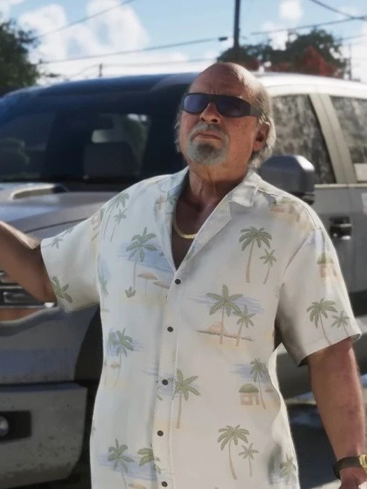 GTA VI Brian Heder Tropical Palm Tree & Cabana Hawaiian Shirt product image (2)