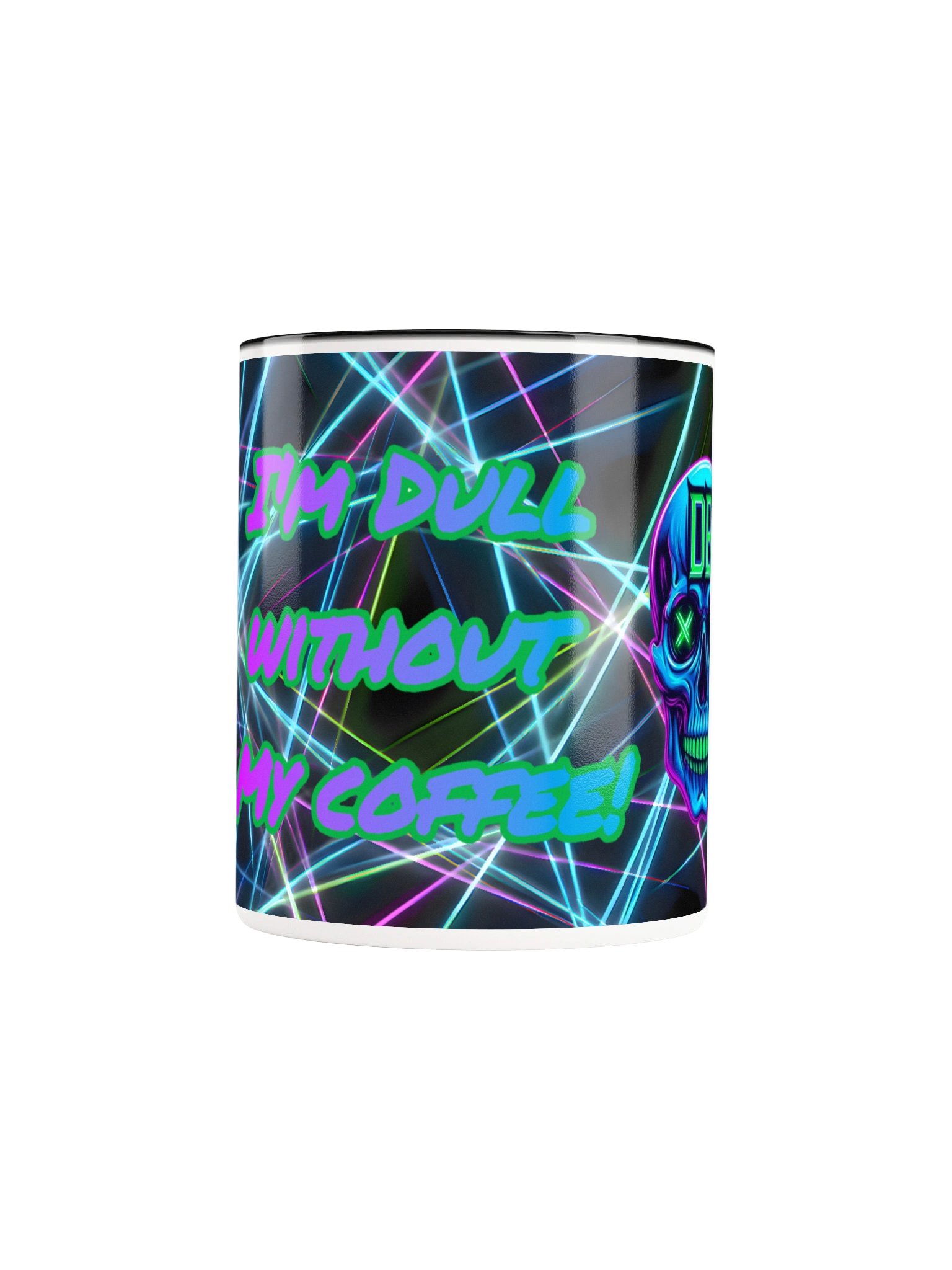 "I'm Dull Without Coffee" Two-Colored Mug product image (5)