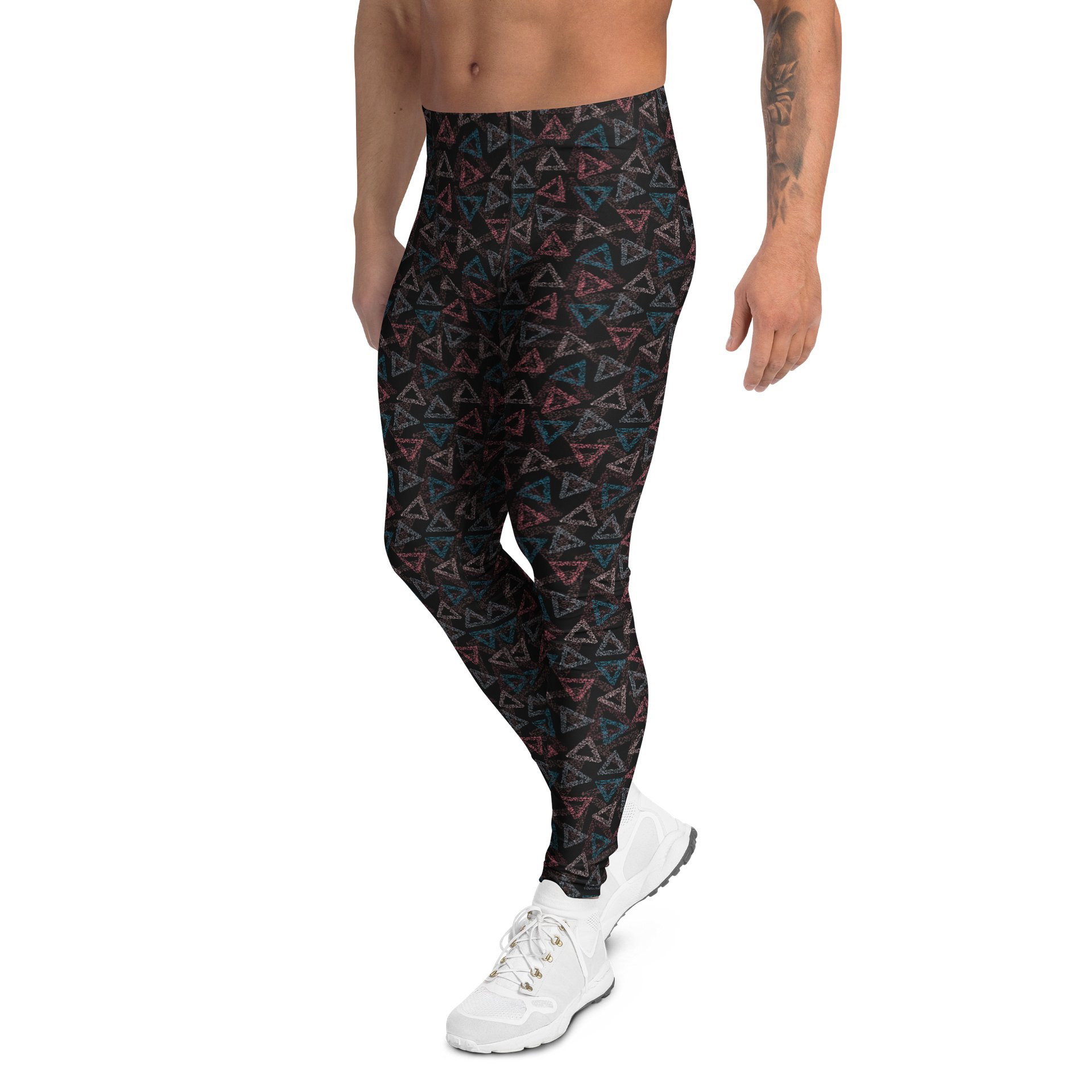 Colorful Rainbow Triangles Men’s Leggings product image (4)