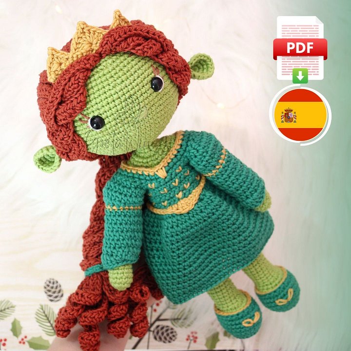 Patrón de amigurumi de la Princesa Fiona (Descarga digital) product image (1)