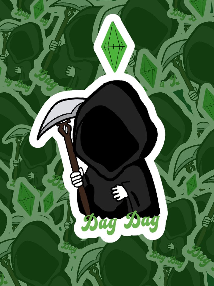 Dag Dag Grim Reaper Sticker product image (1)