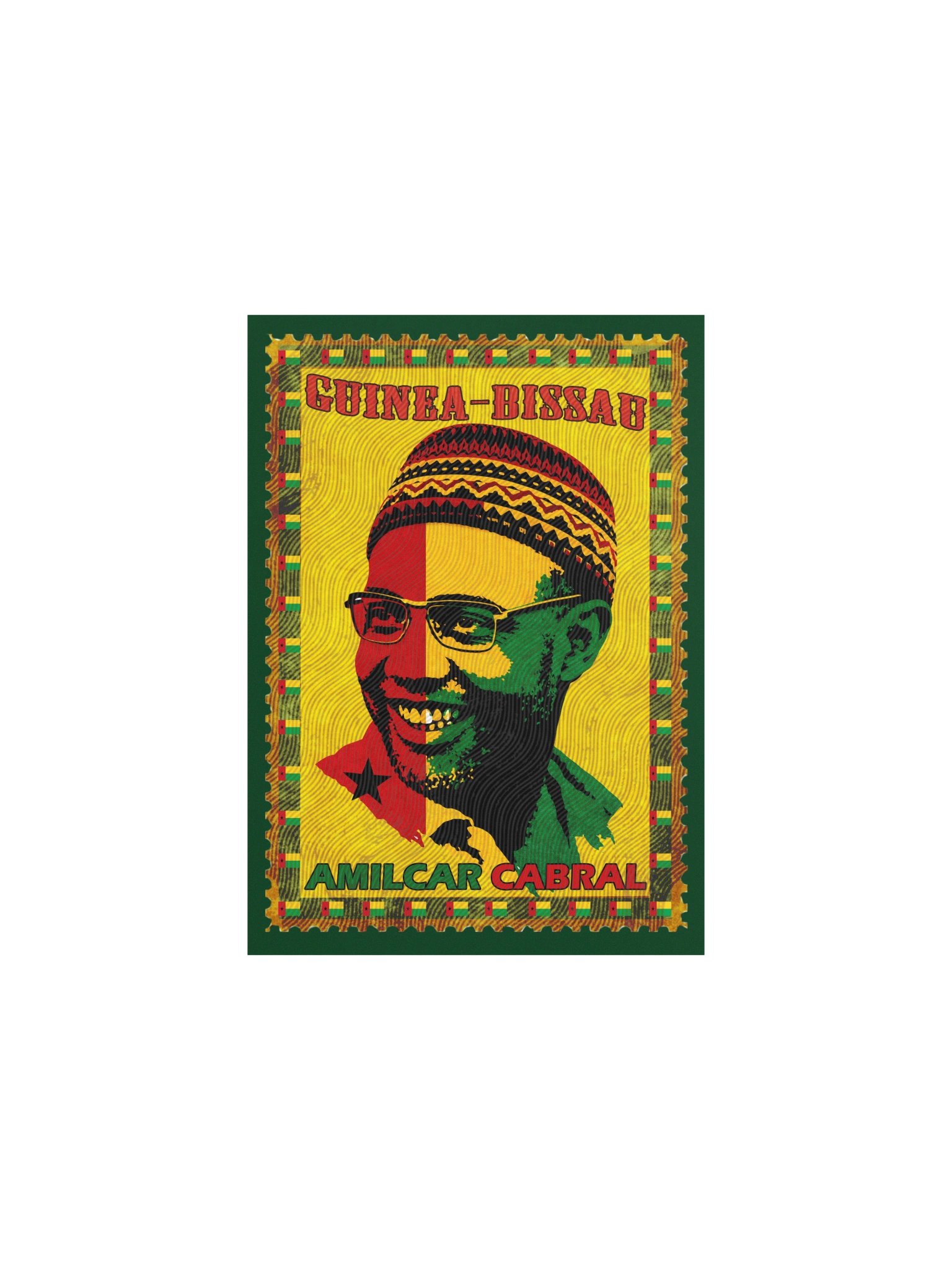 Amílcar Cabral Vintage Postage Stamp Poster – Guinea-Bissau Cape Verde Pan-African Revolutionary Wall Art product image (3)