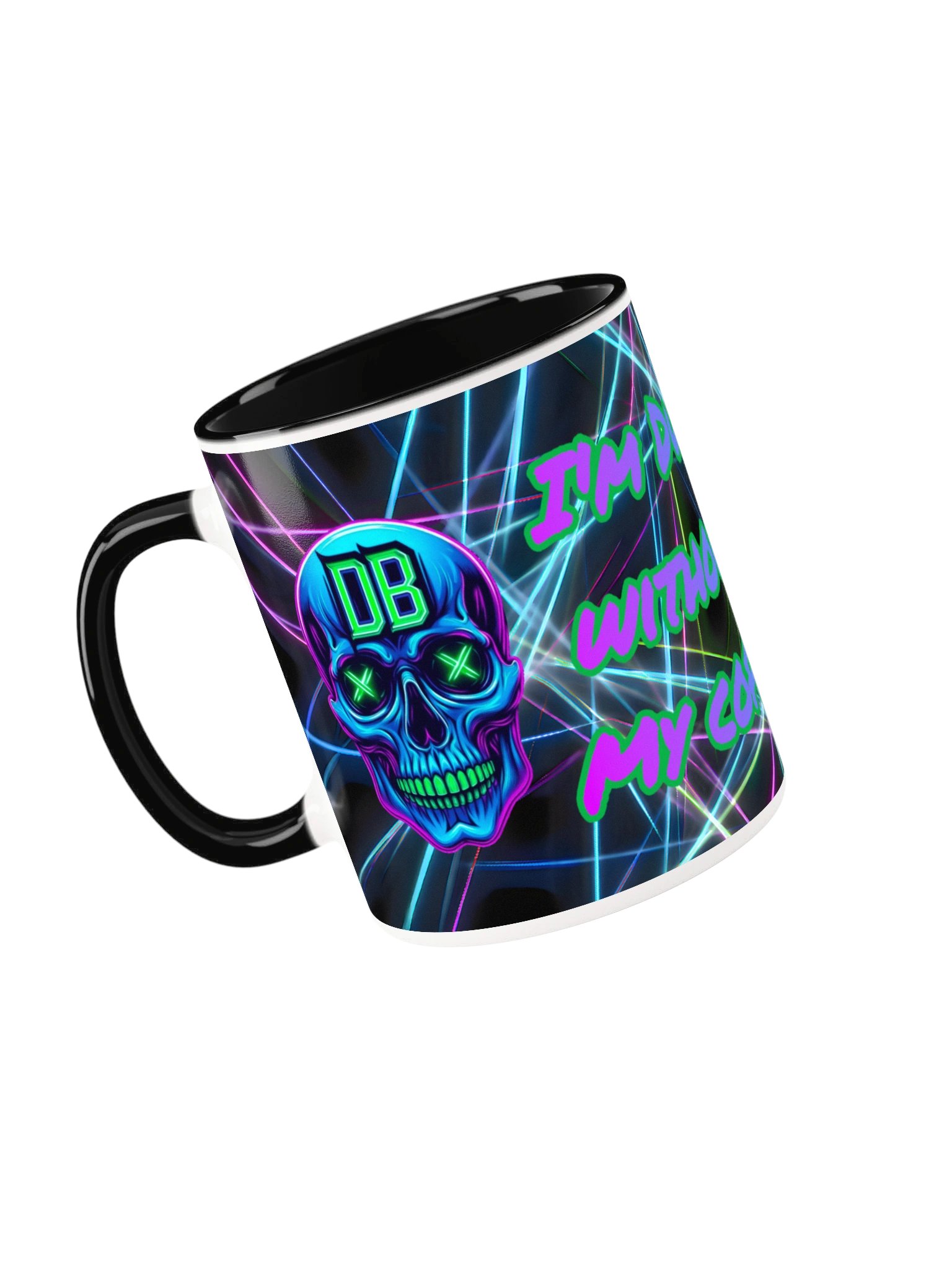 "I'm Dull Without Coffee" Two-Colored Mug product image (3)