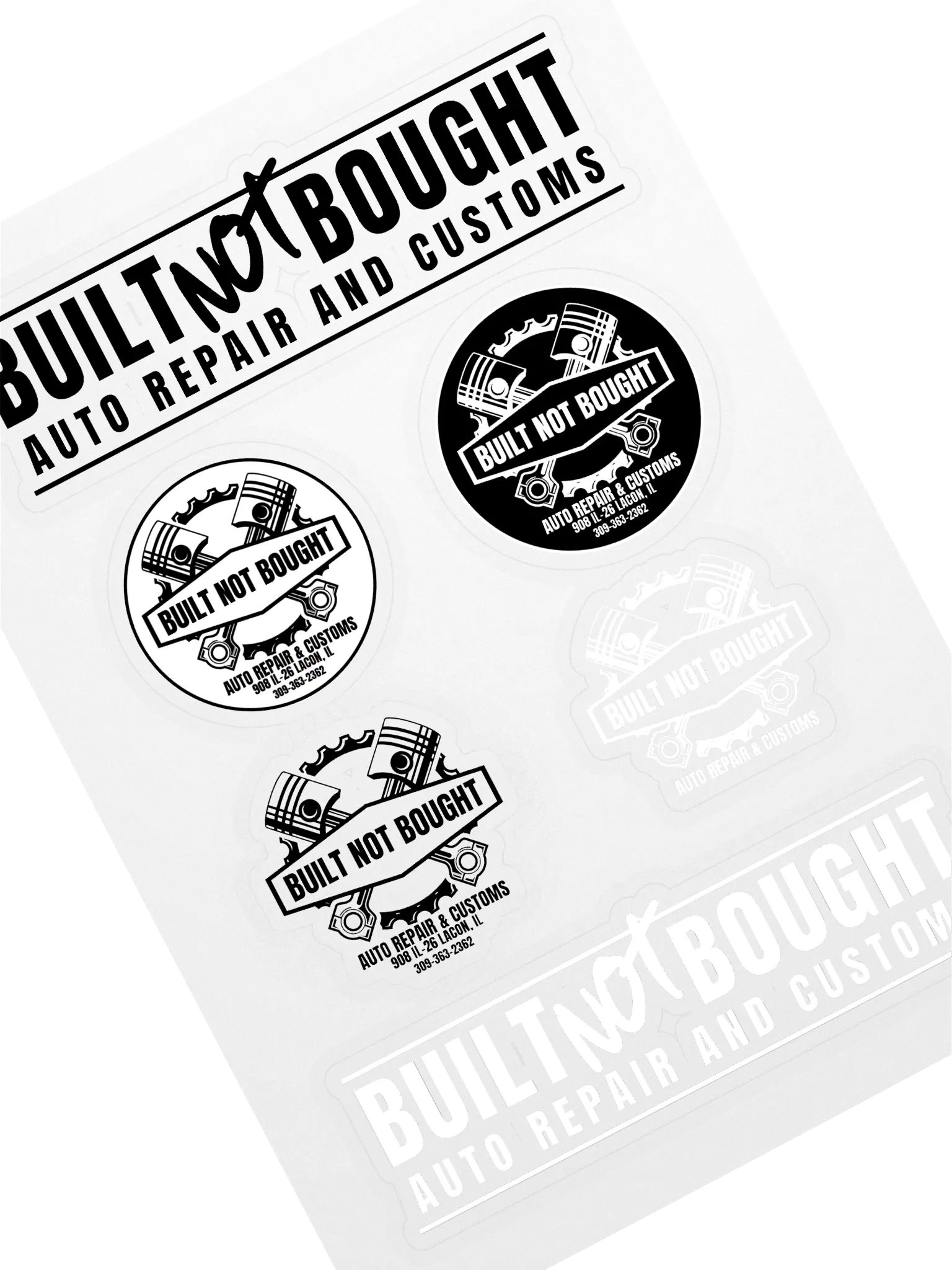 Built Not Bought Sticker Pack product image (1)