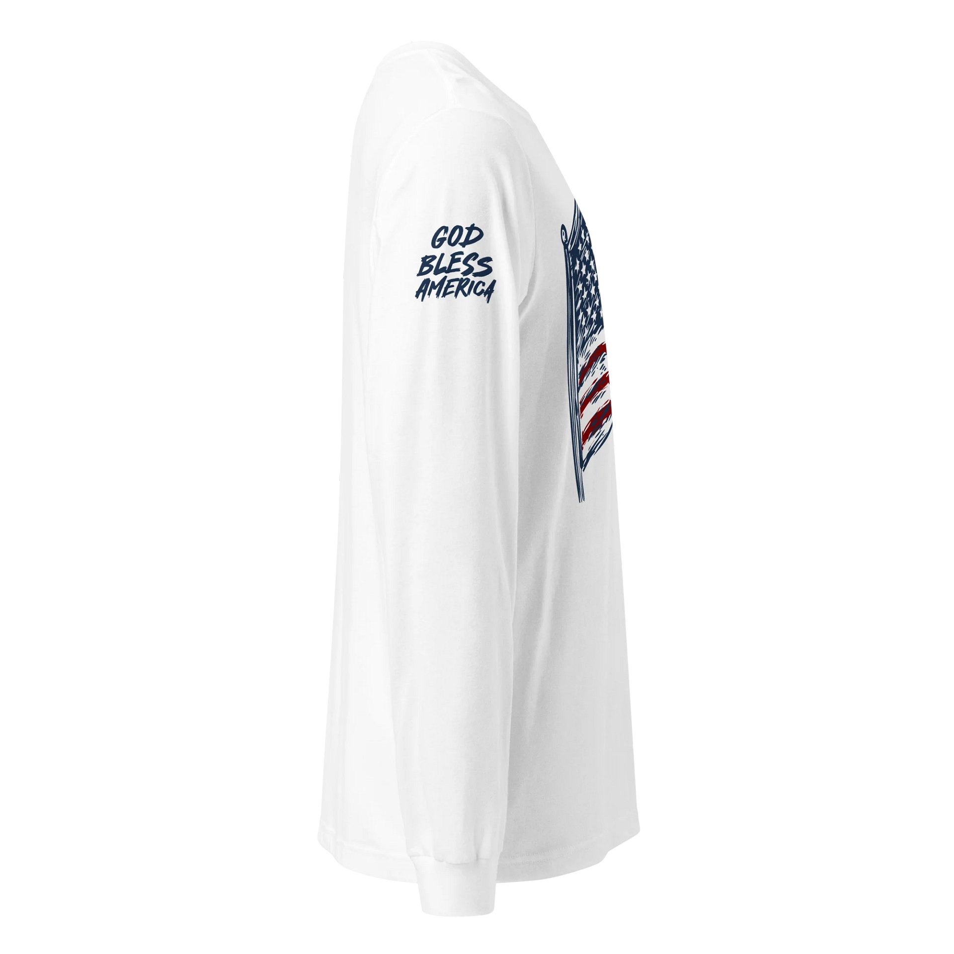 God Bless America Wavy Flag Long Sleeve product image (3)