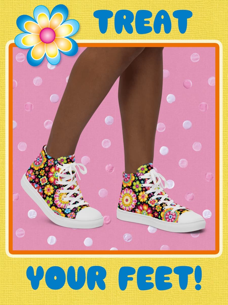 Kaleidoscopic Blossom Women's High Tops product image (1)
