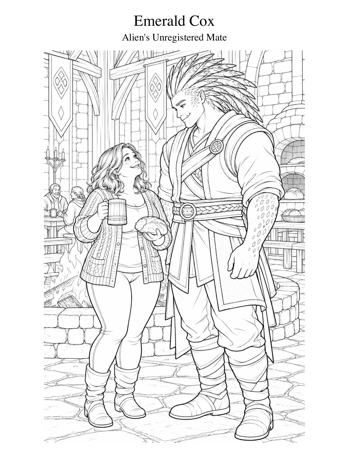 Coloring Page - SFR Sci Fi Romance - Emerald Cox — Alien’s Unregistered Mate product image (1)