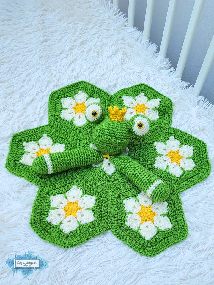 Frog Lovey Crochet Pattern Baby Security Blanket Comforter PDF Pattern - Crafting Happiness product image (2)