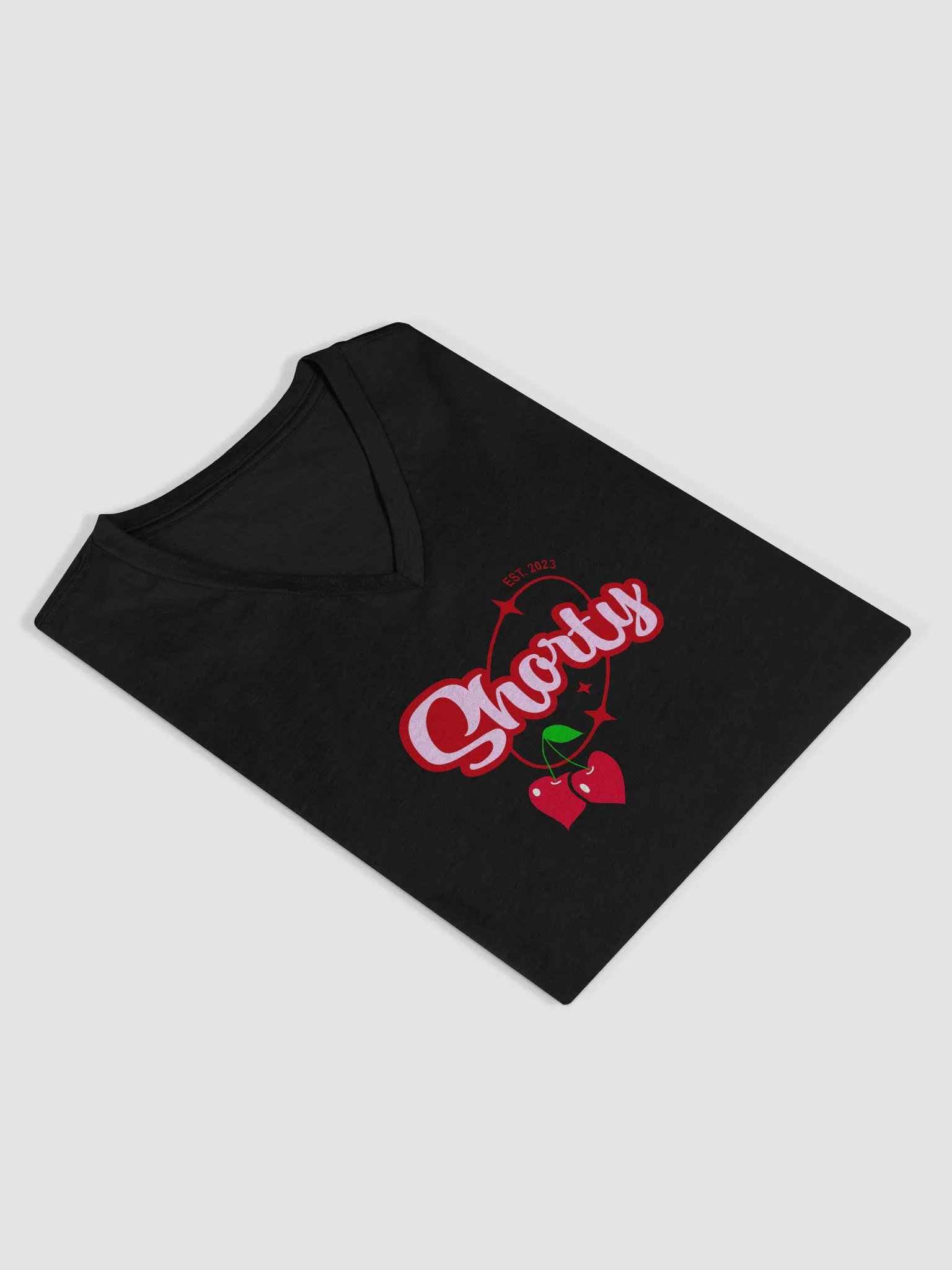Shorty Cherry Love V Neck Tee product image (4)