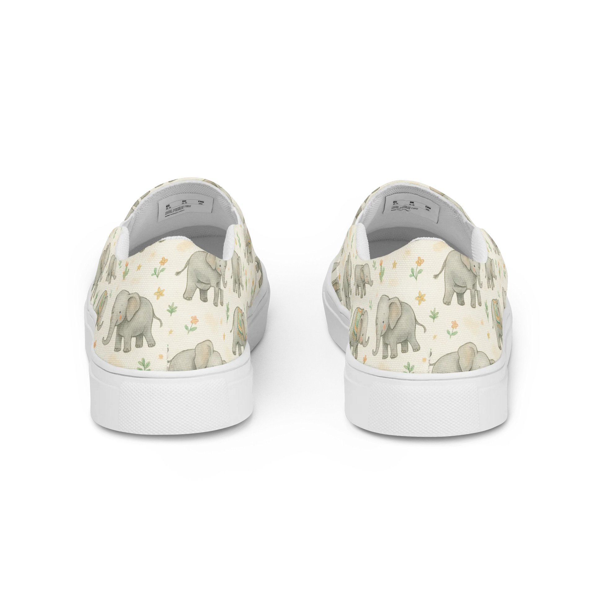 Whimsical Baby Elephant Slip-On Shoes – Cute Animal Pattern for All Ages product image (5)