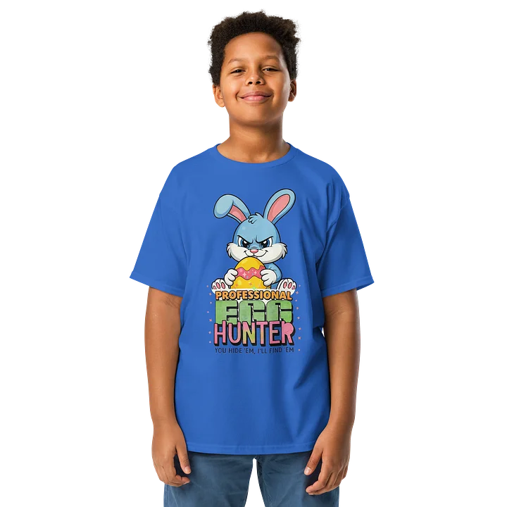 Professional Egg Hunter – Funny Easter Bunny Kids Tee product image (2)