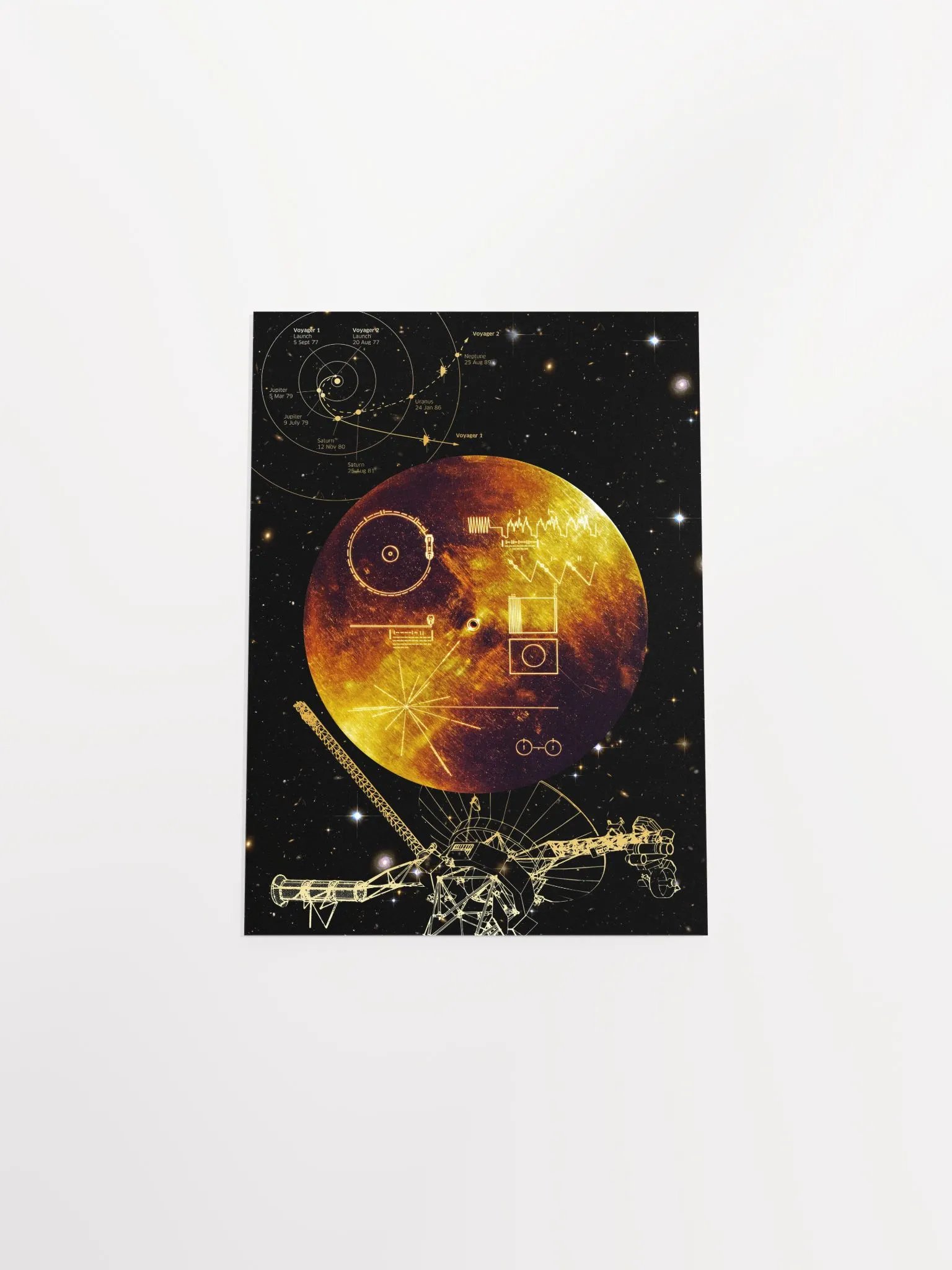 NASA Voyager 1 Golden Record — space poster, science print product image (8)