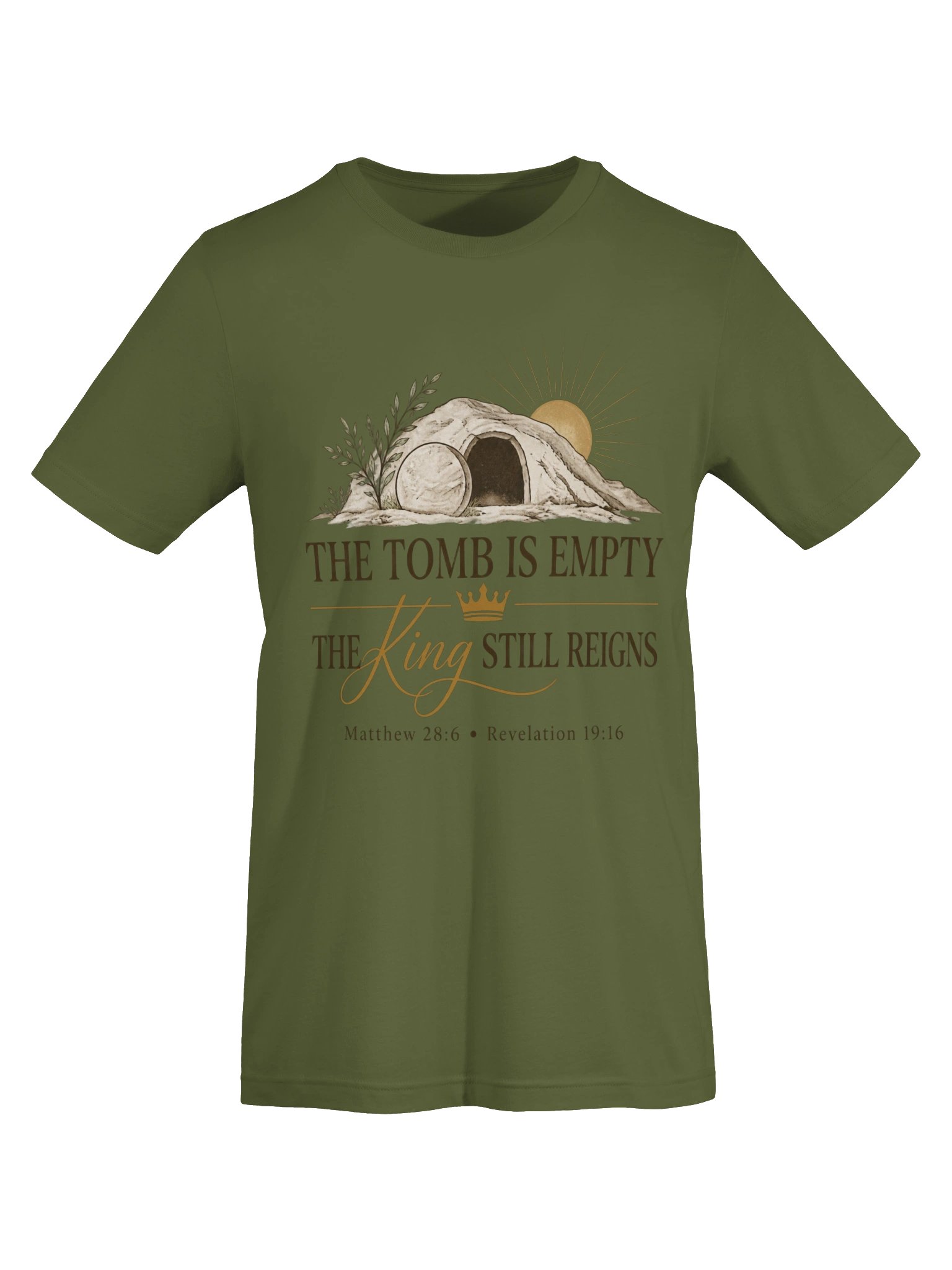 The Tomb Is Empty The King Still Reigns Christian T-Shirt – Resurrection Jesus Tee product image (7)