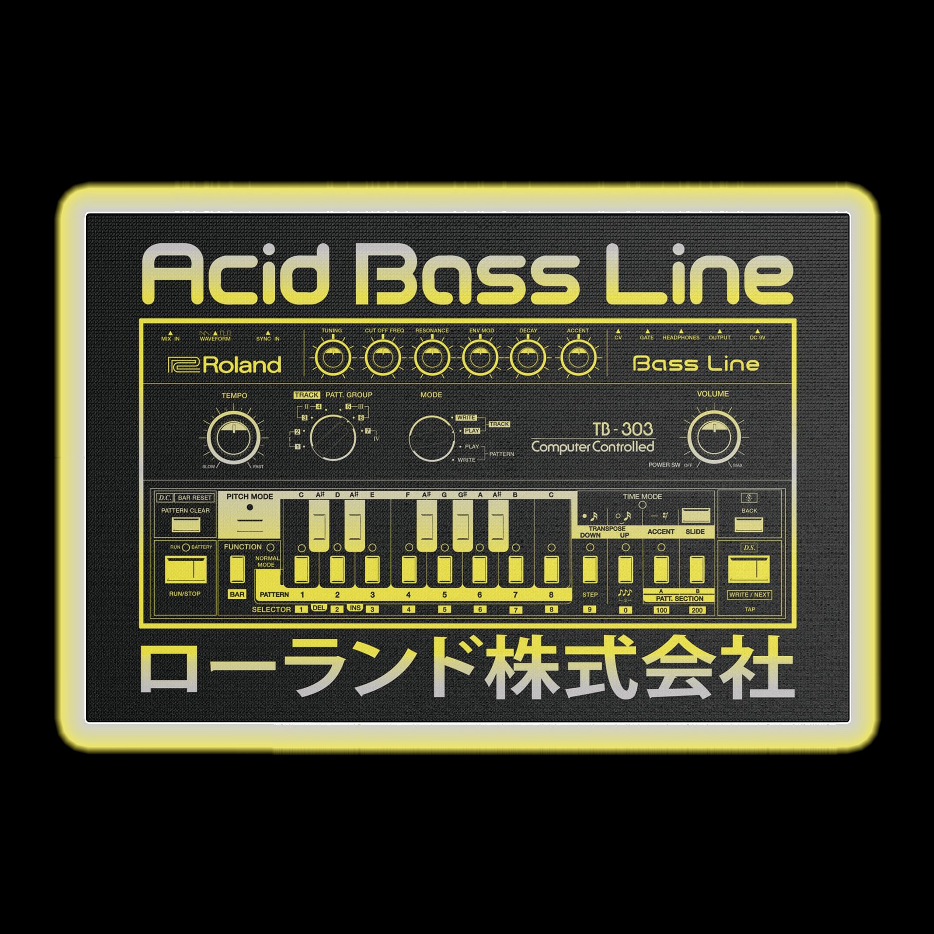 303 Canvas Wall Art "Acid Bass Line" - Roland TB-303 (Vintage Analog Synthesizer) product image (10)