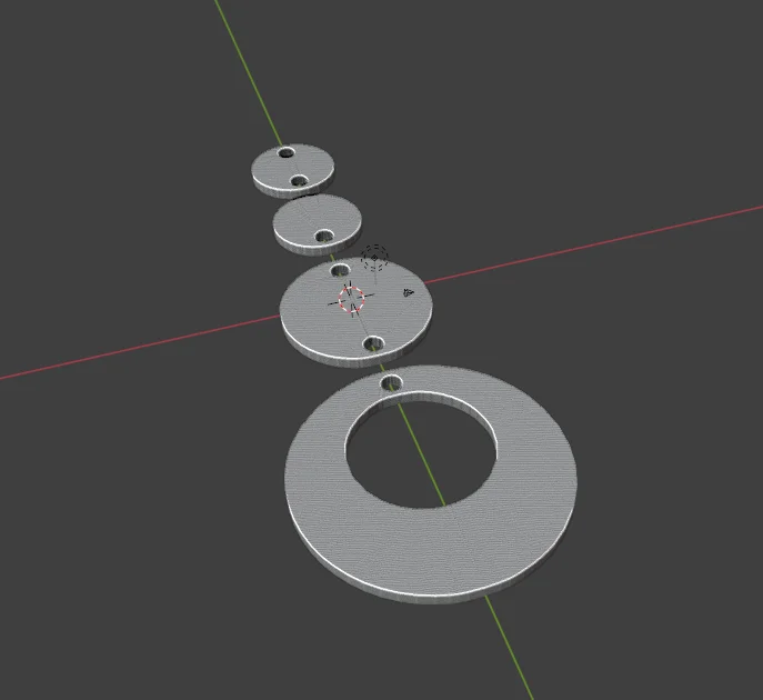 STL File - 3D printable geometric earrings, round shape product image (2)