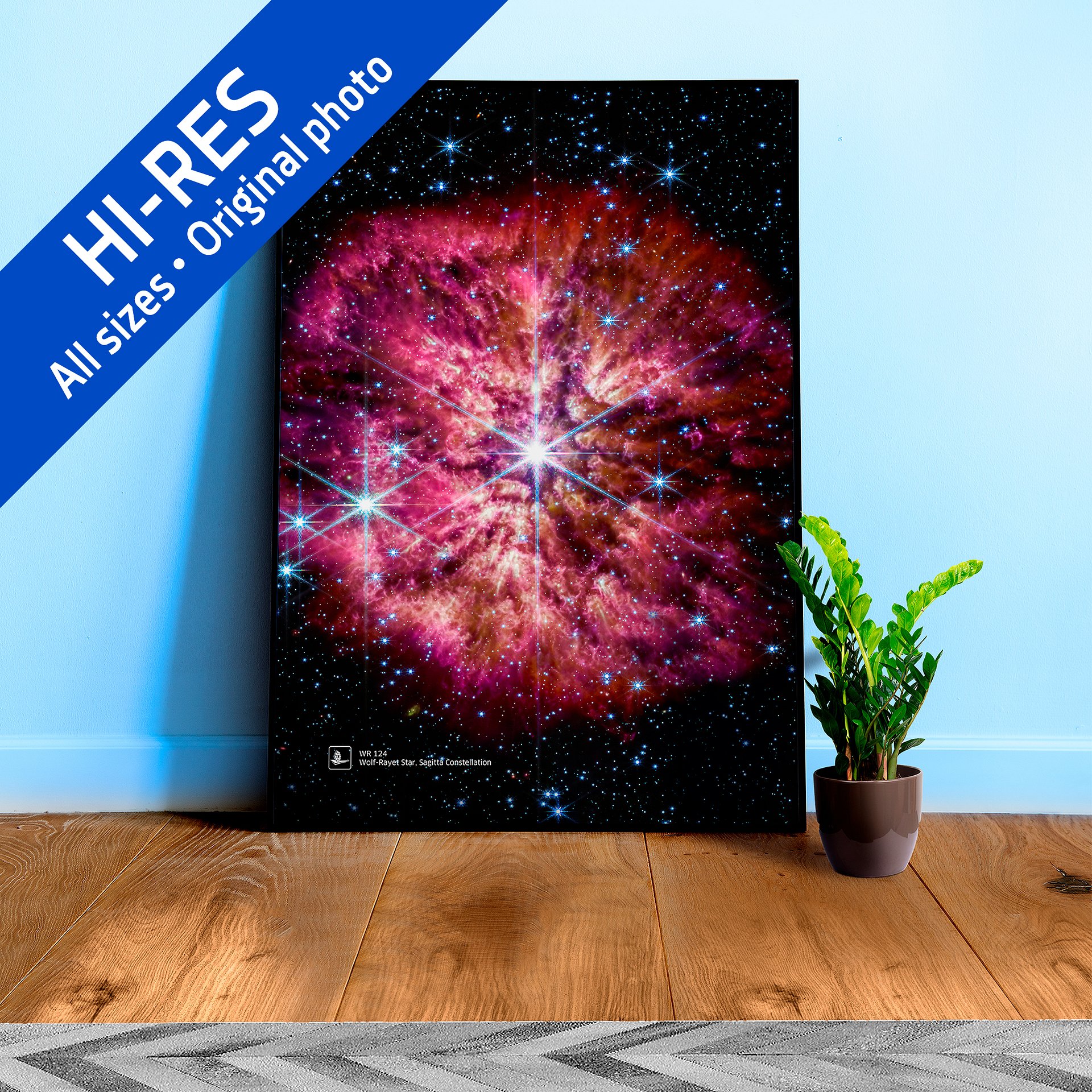 WR 124 (James Webb/JWST), Wolf-Rayet Star, Sagitta Constellation (James Webb/JWST) — space poster product image (1)