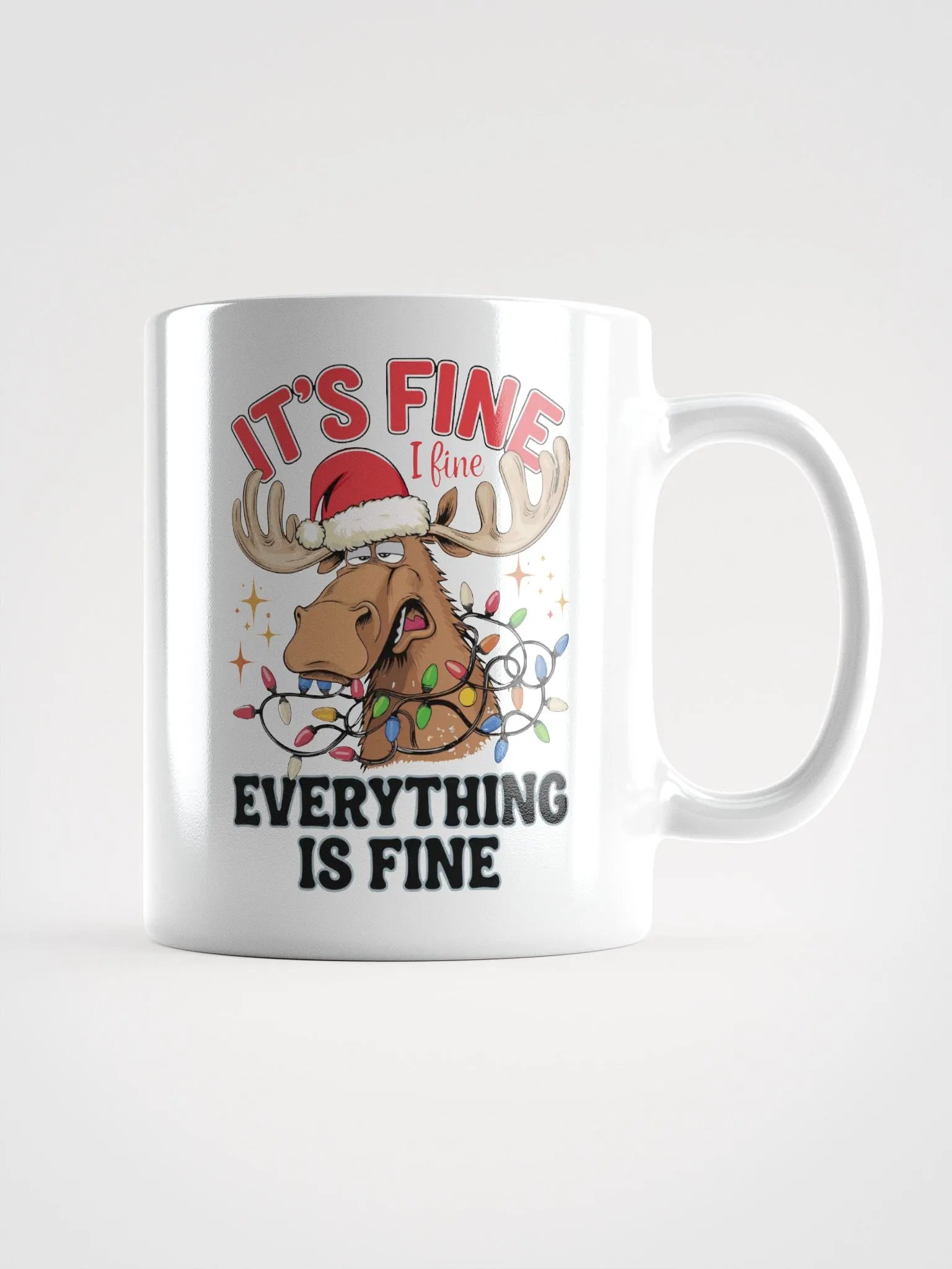 Festive Moose 'It's Fine' Mug product image (1)