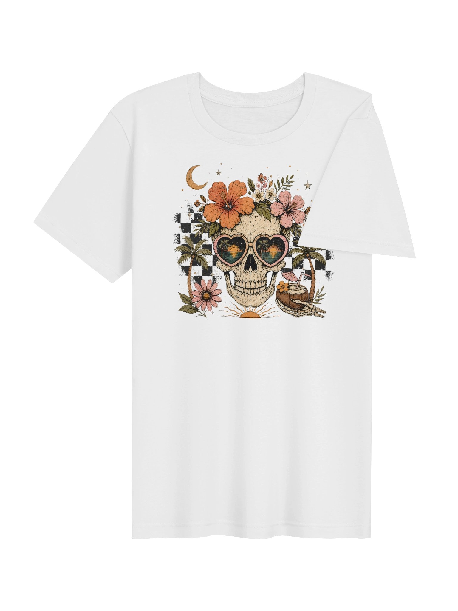 Tropical Skull Sunset Boho Tee product image (6)
