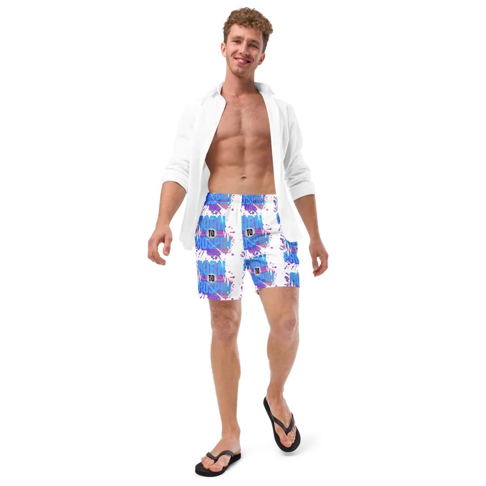 Born to Prosper All-Over Swim Trunks product image (11)