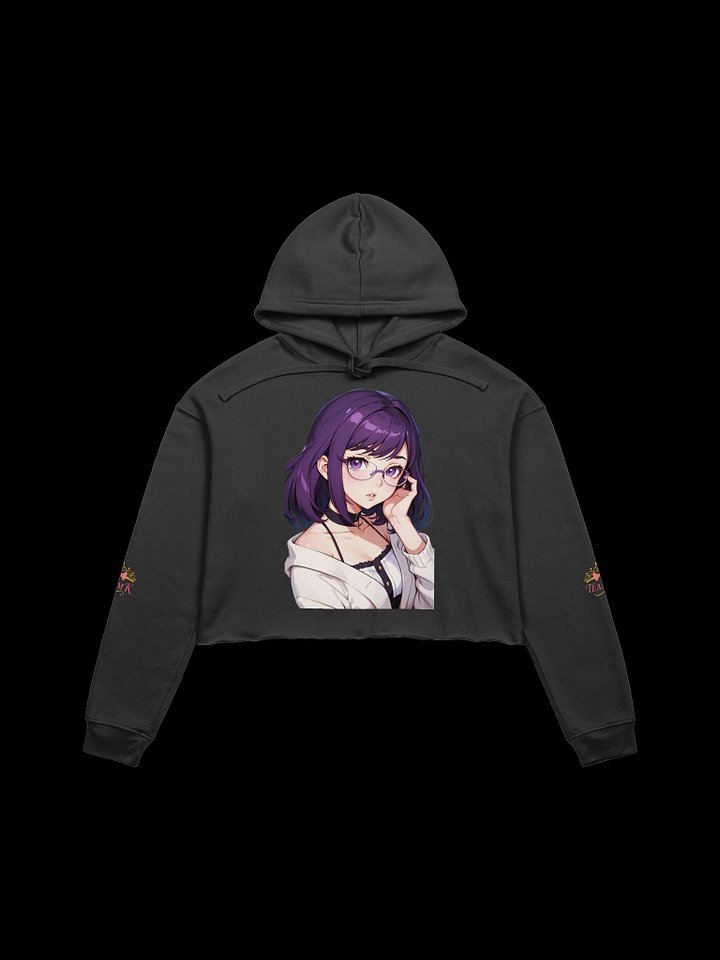 (Purple WAIFU) K Crop Hoodie product image (1)