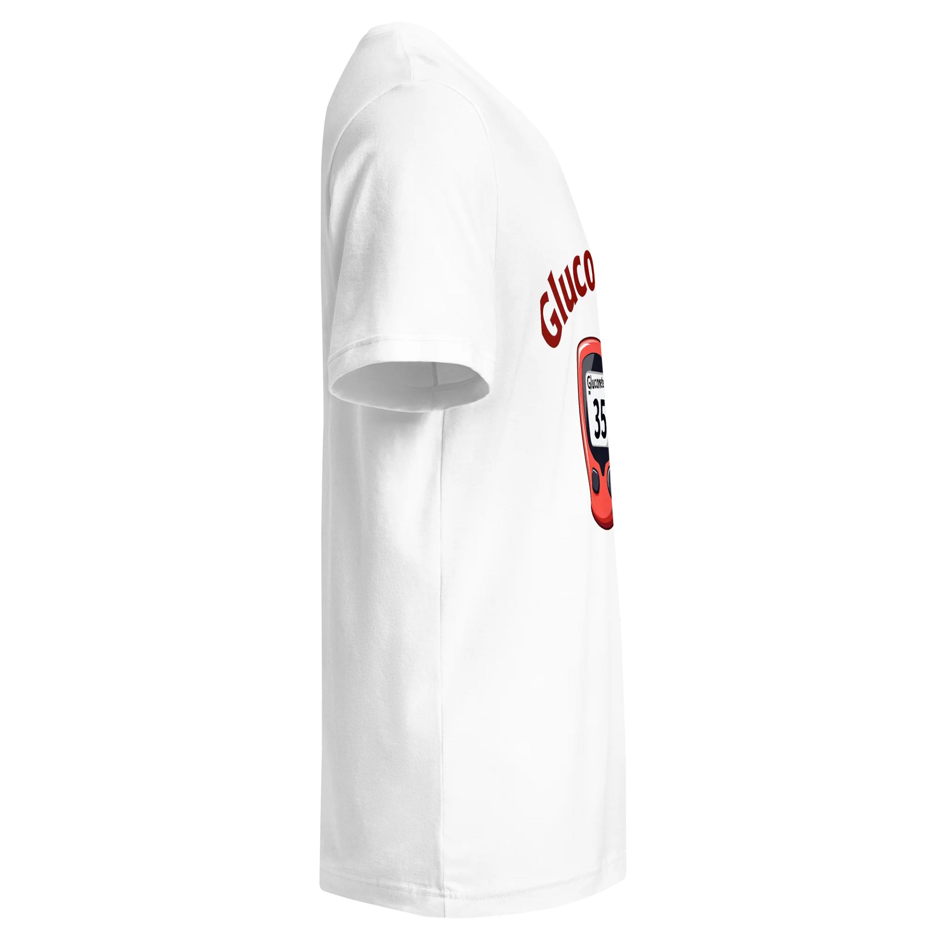 Happy Glucometer Red V-Neck Tee product image (6)