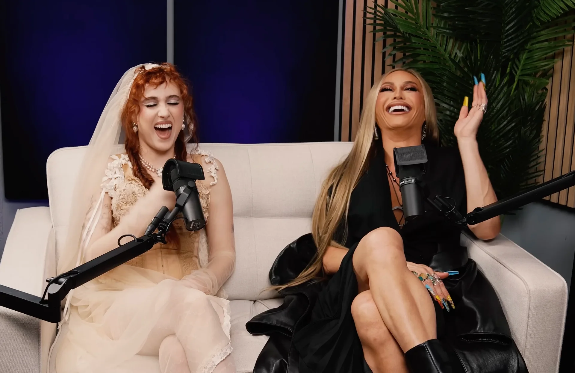 Chappell Roan and Sasha Colby laughing together on OUTLAWS