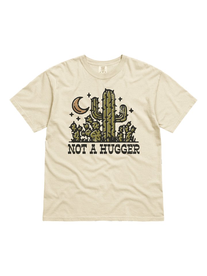 Not a Hugger Cactus Shirt – Funny Introvert Graphic Tee, Retro Desert Humor Design product image (1)