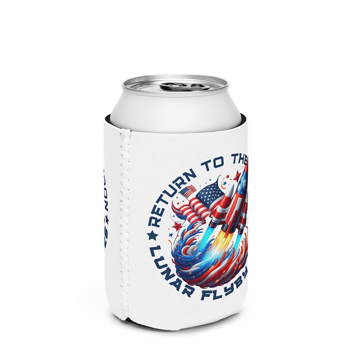 Mission to the Moon Can Cooler April 1 2026, USA Space Drink Sleeve Neoprene product image (2)