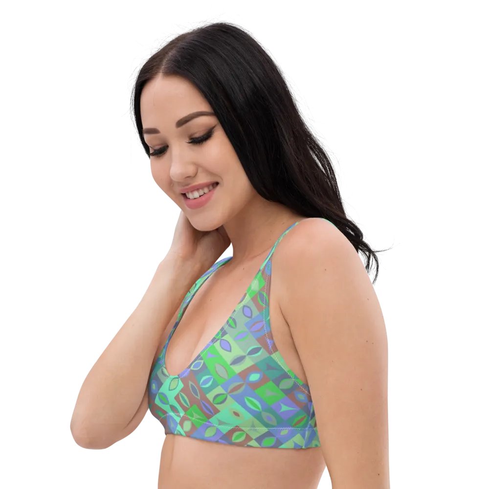 Colorful Vector Patterns Design Padded Bikini Top - v7 product image (5)