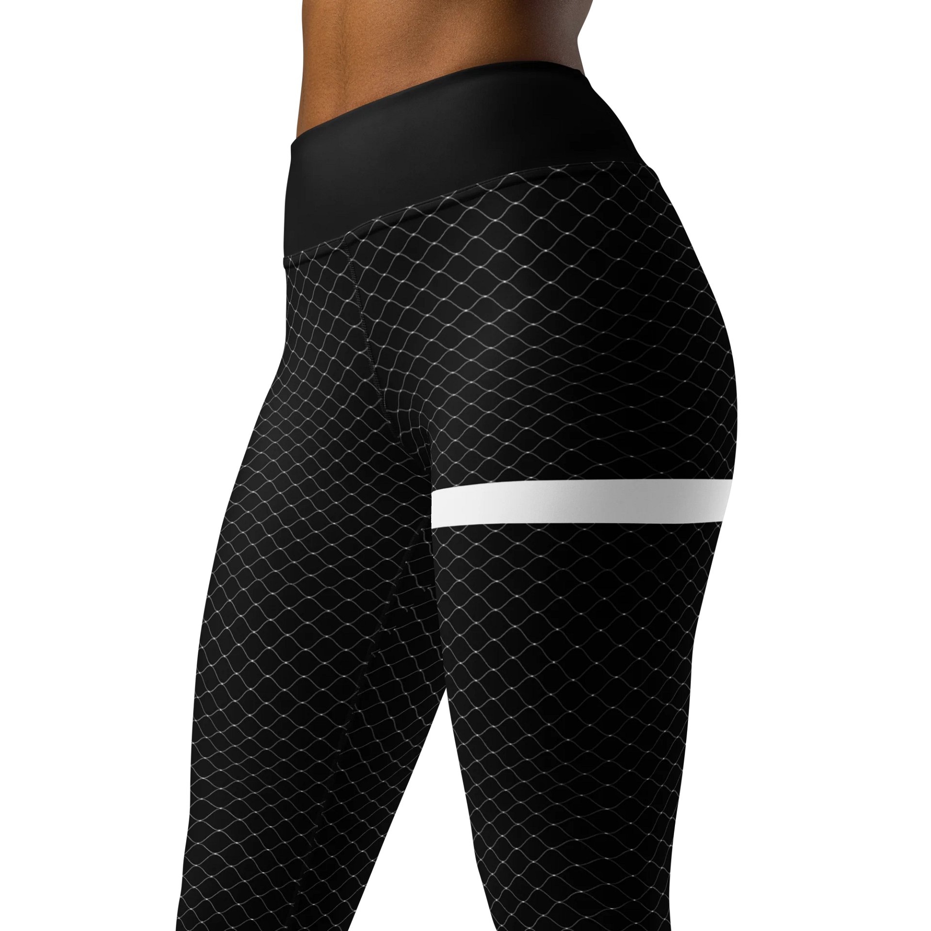 fishnet tech leggings black - 82% polyester product image (4)