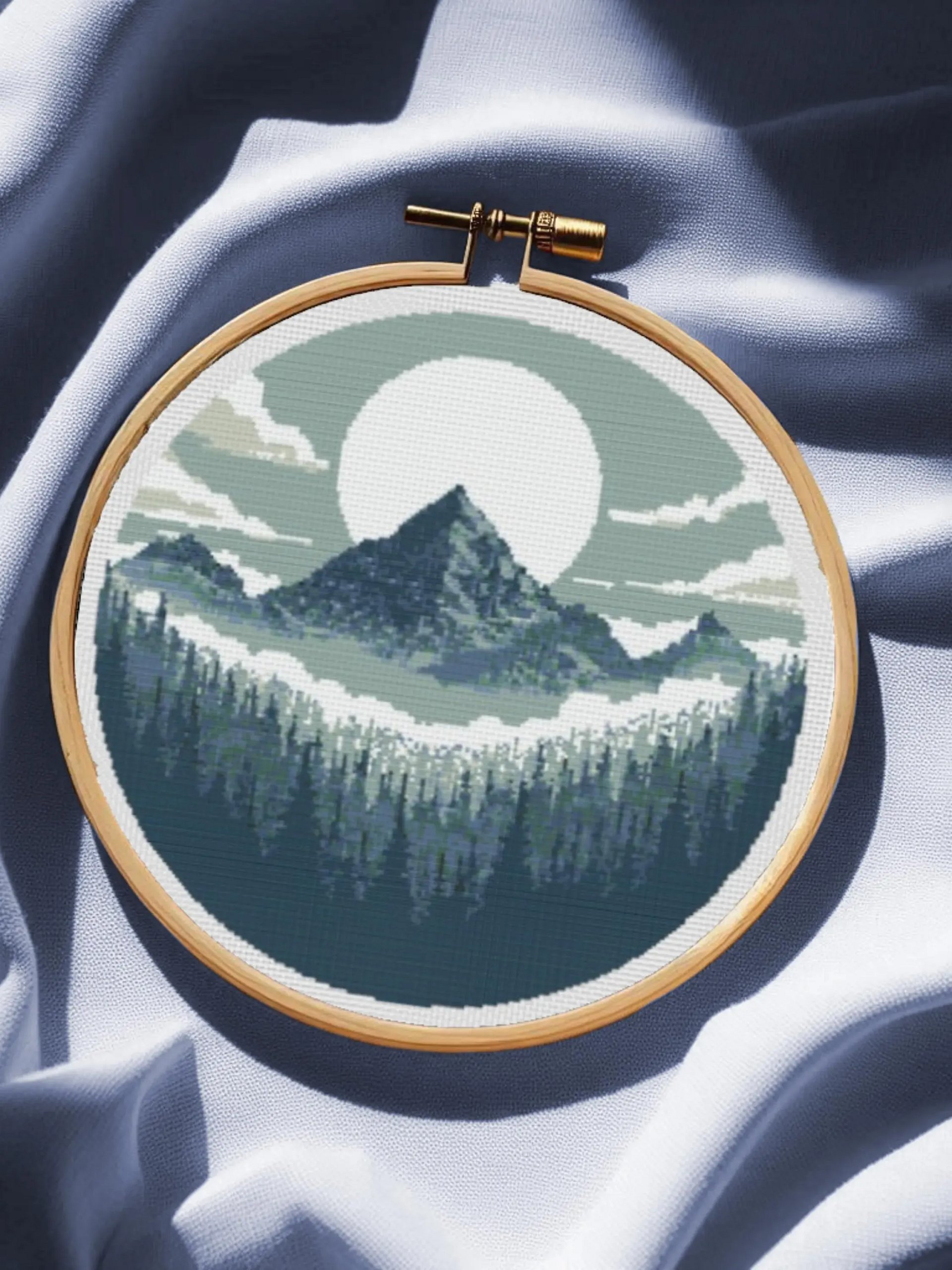 Scenic Mountain Cross Stitch Pattern product image (5)