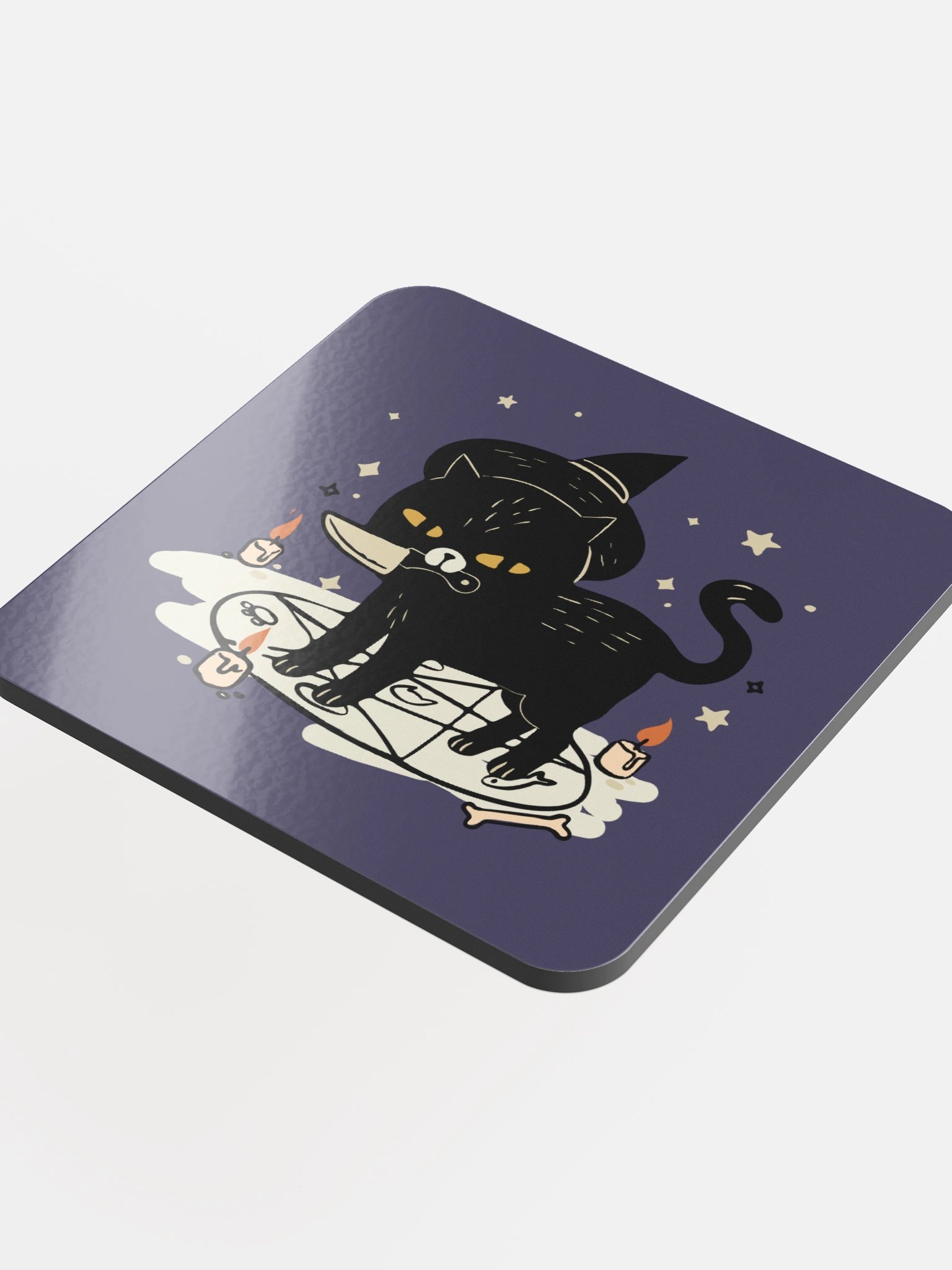 Spilt Milk Glossed Cork Coaster product image (4)