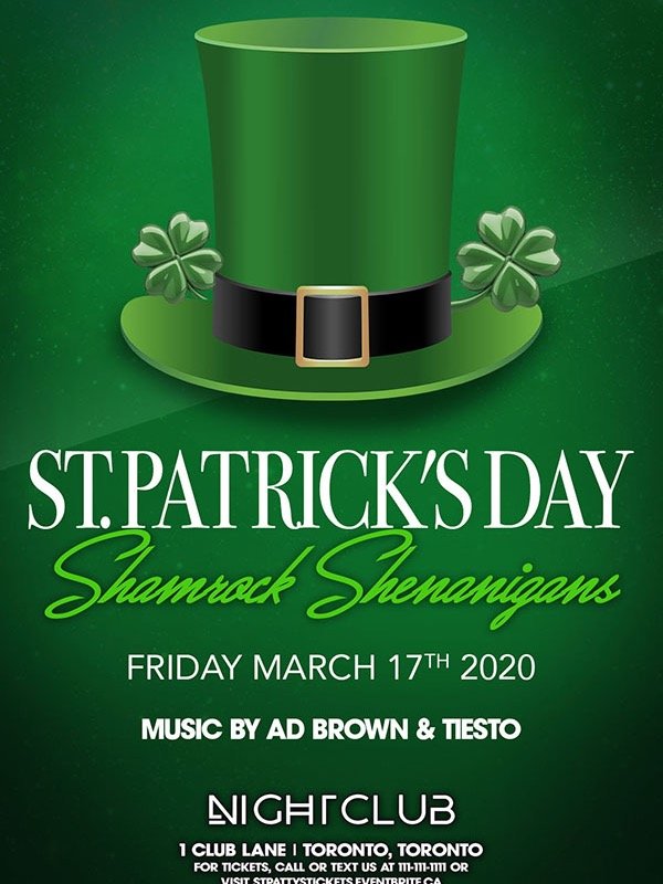 Customizable St. Patrick's Day Club Flyer PSD Design product image (1)