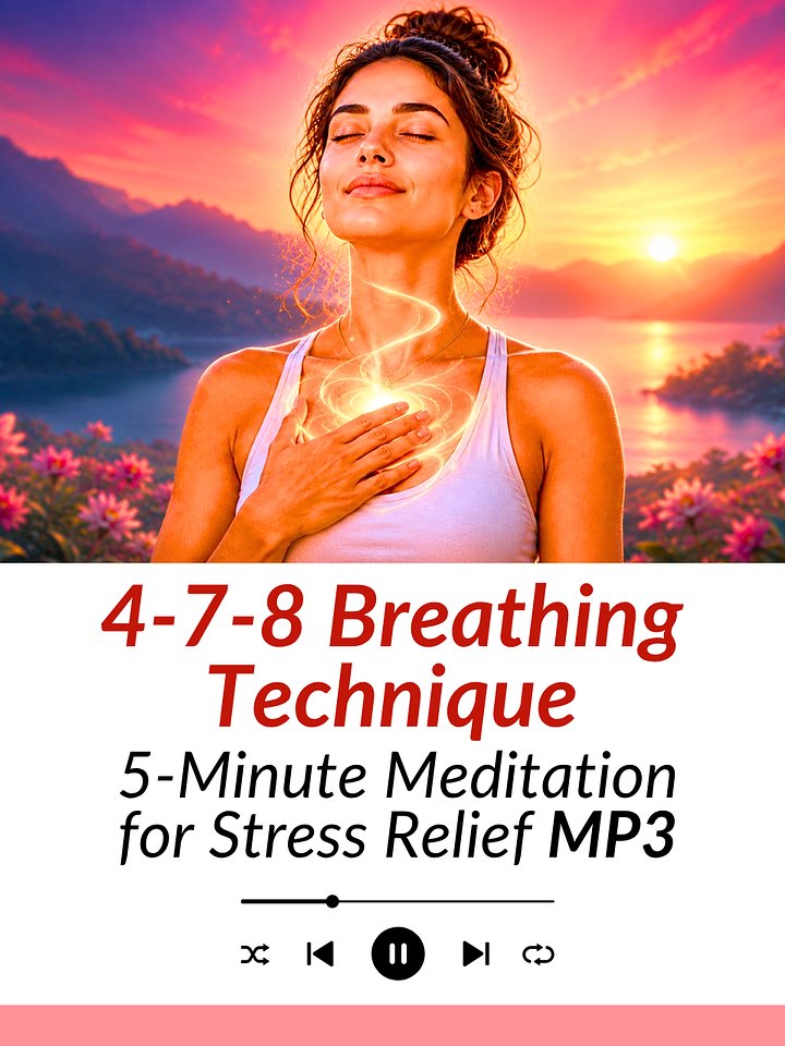 4-7-8 Breathing Technique — 5-Minute Breathing Meditation for Stress Relief | MP3 Download product image (1)